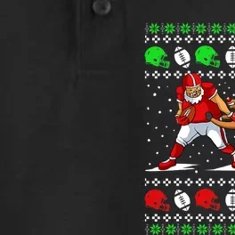 Football Player Reindeer Ugly Christmas Pajama Funny Xmas Dry Zone Grid Performance Polo