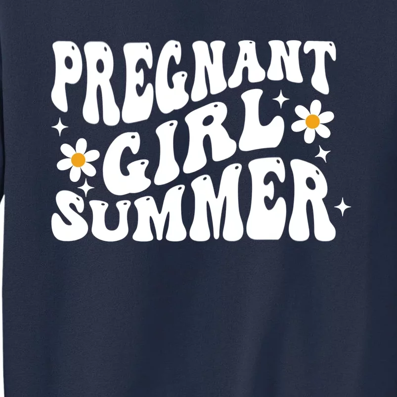 Funny Pregnancy Reveal Pregnant Girl Summer Baby Shower Sweatshirt