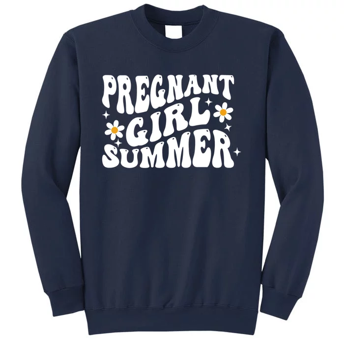 Funny Pregnancy Reveal Pregnant Girl Summer Baby Shower Sweatshirt