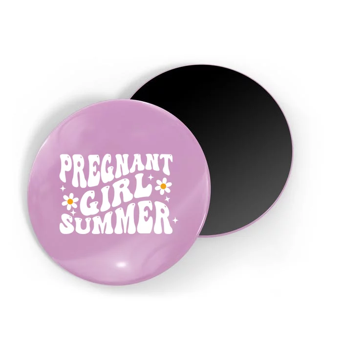 Funny Pregnancy Reveal Pregnant Girl Summer Baby Shower Magnet