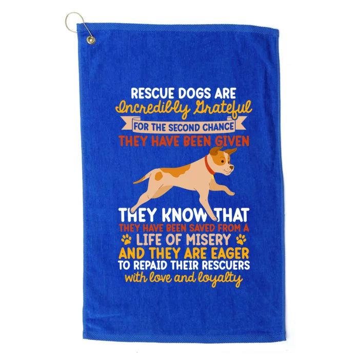 Foster Parent Rescue Dogs National Rescue Dog Day Gift Platinum Collection Golf Towel