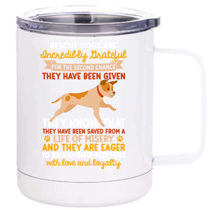 Foster Parent Rescue Dogs National Rescue Dog Day Gift Front & Back 12oz Stainless Steel Tumbler Cup