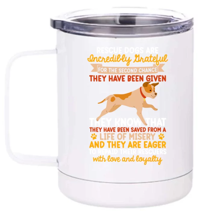 Foster Parent Rescue Dogs National Rescue Dog Day Gift Front & Back 12oz Stainless Steel Tumbler Cup