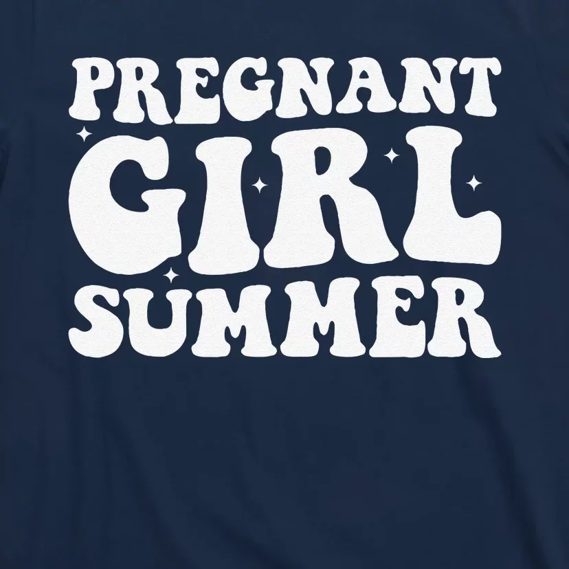 Funny Pregnancy Reveal Pregnant Girl Summer Baby Shower T-Shirt