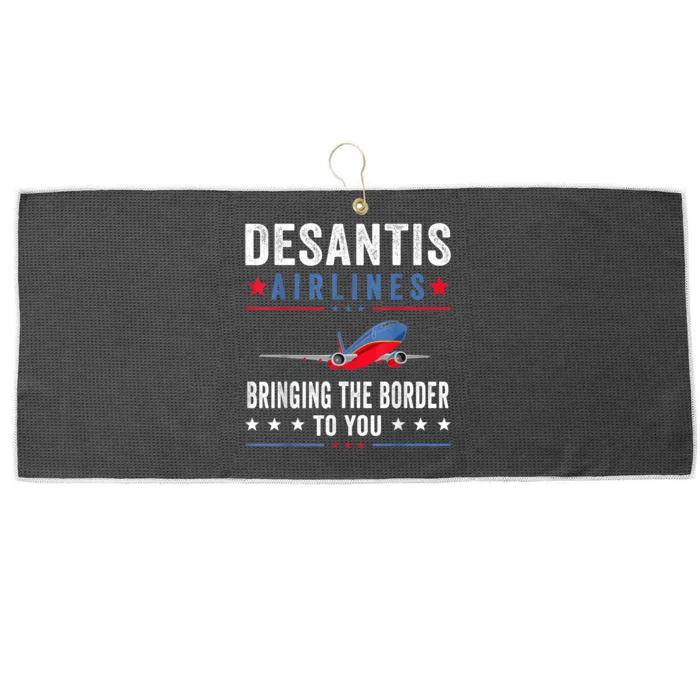 Funny Political Ron DeSantis Vintage DeSantis Airlines Large Microfiber Waffle Golf Towel