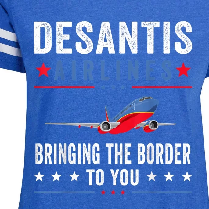 Funny Political Ron DeSantis Vintage DeSantis Airlines Enza Ladies Jersey Football T-Shirt