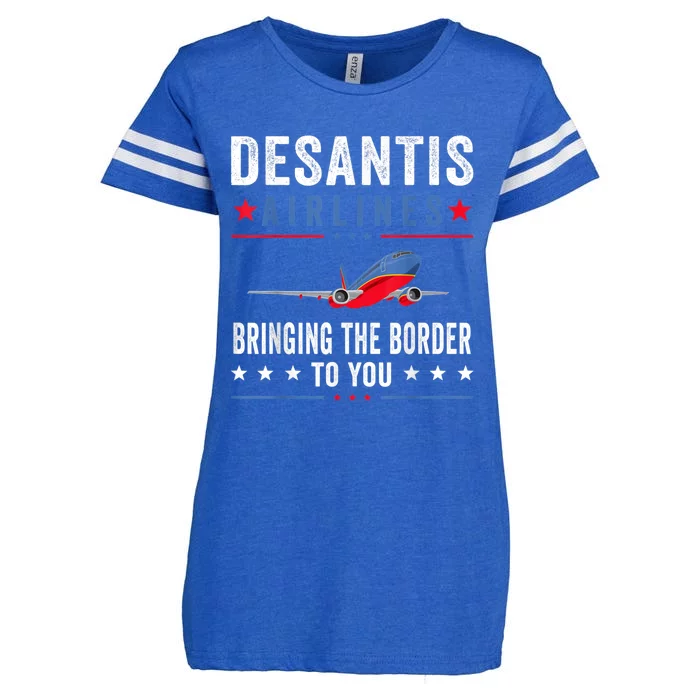 Funny Political Ron DeSantis Vintage DeSantis Airlines Enza Ladies Jersey Football T-Shirt