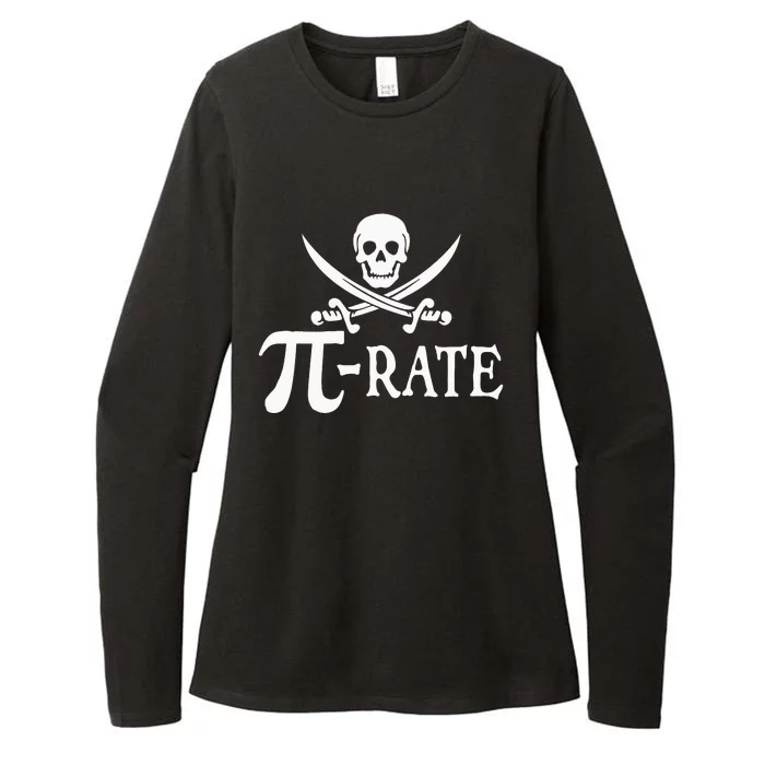 Funny Pi Rate Pirate Pi Day Vintage Math Teacher Retro Womens CVC Long Sleeve Shirt