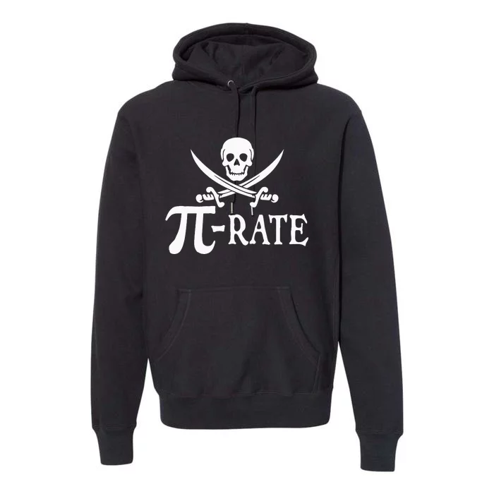 Funny Pi Rate Pirate Pi Day Vintage Math Teacher Retro Premium Hoodie