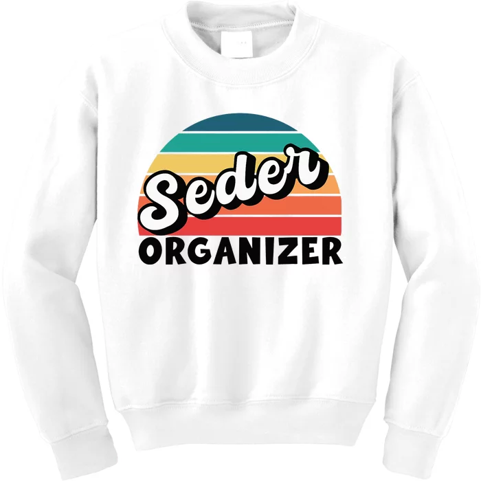 Funny Passover Seder Organizer Jewish Passover Leader Kids Sweatshirt