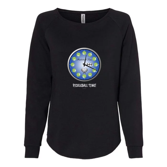 Fun Pickleball Shirt, Pickleball Time, Pickleball Clock Womens California Wash Sweatshirt