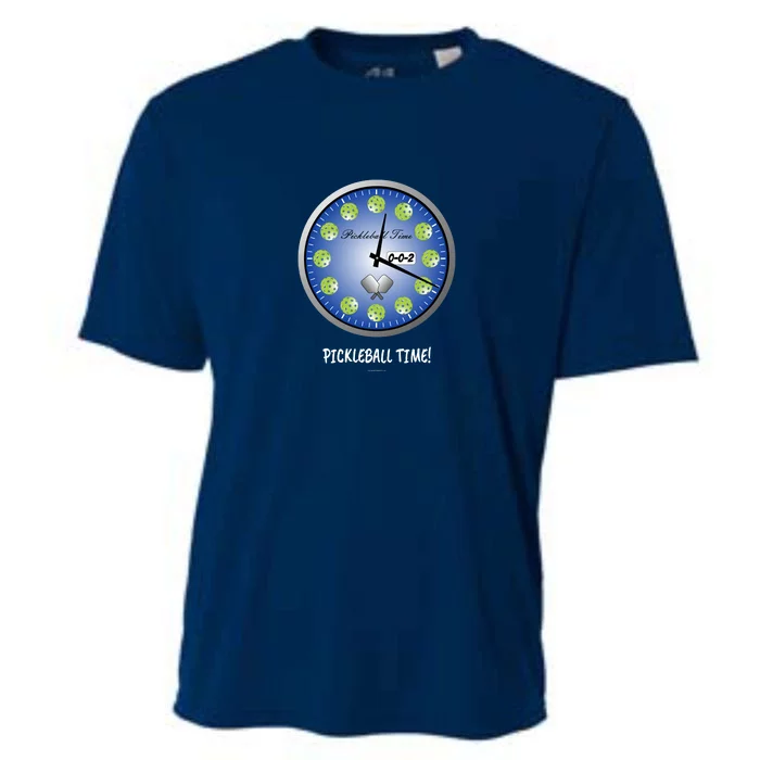 Fun Pickleball Shirt, Pickleball Time, Pickleball Clock Cooling Performance Crew T-Shirt