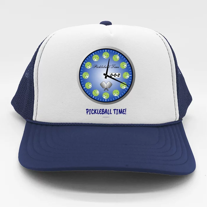 Fun Pickleball Shirt, Pickleball Time, Pickleball Clock Trucker Hat