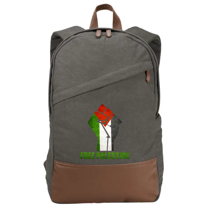 Free Palestine Supports Palestine And Arab Gift Cotton Canvas Backpack