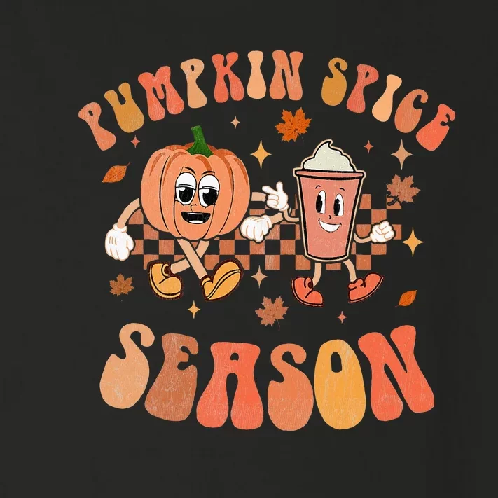 Funky Pumpkin Spice Fall Hippie Vibes Toddler Long Sleeve Shirt