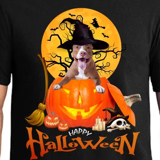 Funny Pitbull Spooky Halloween Pajama Set