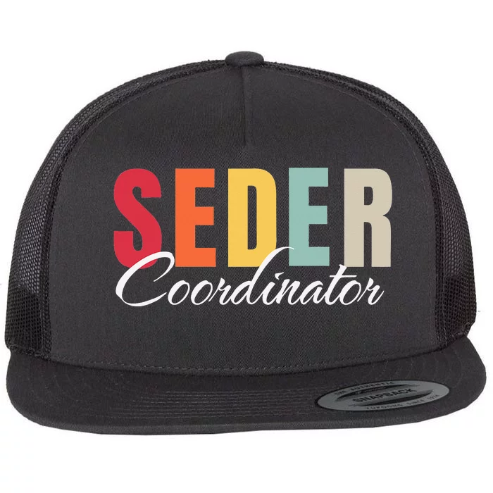 Funny Passover Seder Coordinator Jewish Passover Leader Flat Bill Trucker Hat