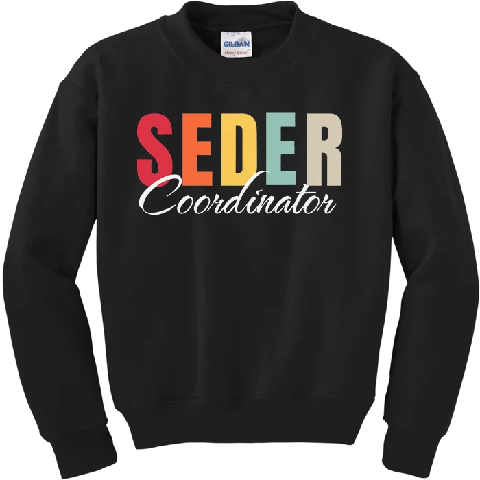 Funny Passover Seder Coordinator Jewish Passover Leader Kids Sweatshirt