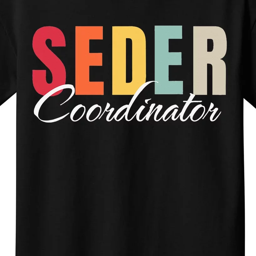 Funny Passover Seder Coordinator Jewish Passover Leader Kids T-Shirt