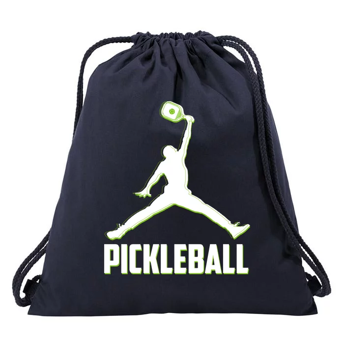 Funny Pickleball Sports Logo Drawstring Bag