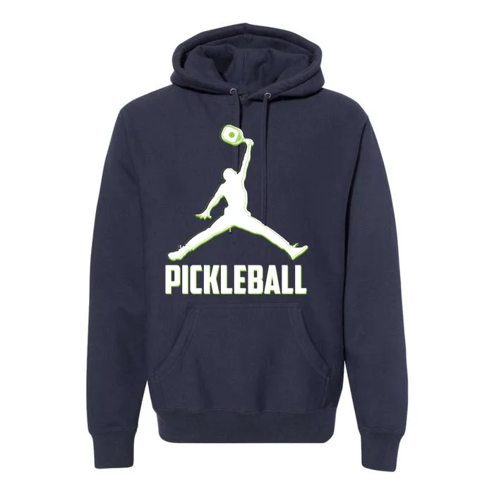 Funny Pickleball Sports Logo Premium Hoodie