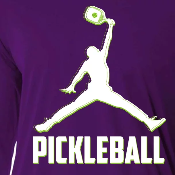 Funny Pickleball Sports Logo Cooling Performance Long Sleeve Crew