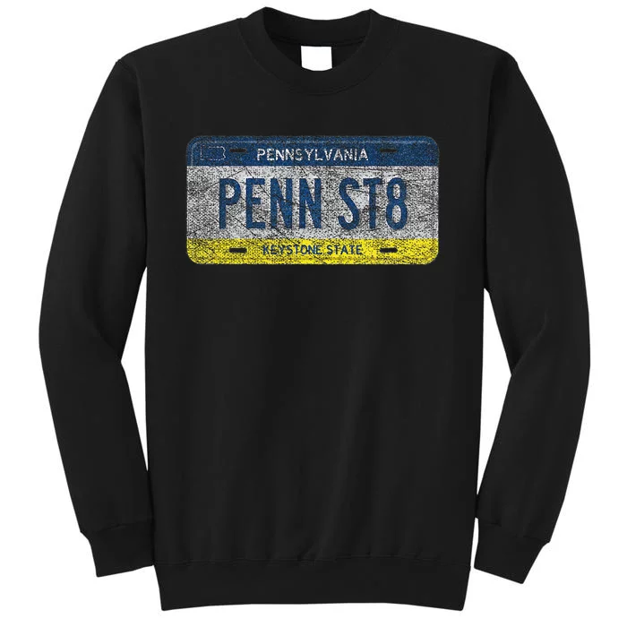 Funny Pa State Vanity License Plate Penn St8 Tall Sweatshirt