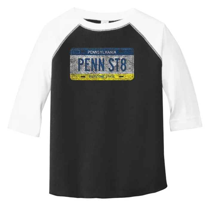 Funny Pa State Vanity License Plate Penn St8 Toddler Fine Jersey T-Shirt