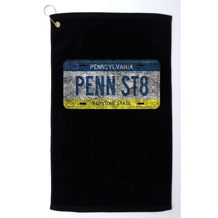 Funny Pa State Vanity License Plate Penn St8 Platinum Collection Golf Towel