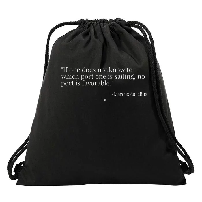 Favorable Port Stoic Drawstring Bag