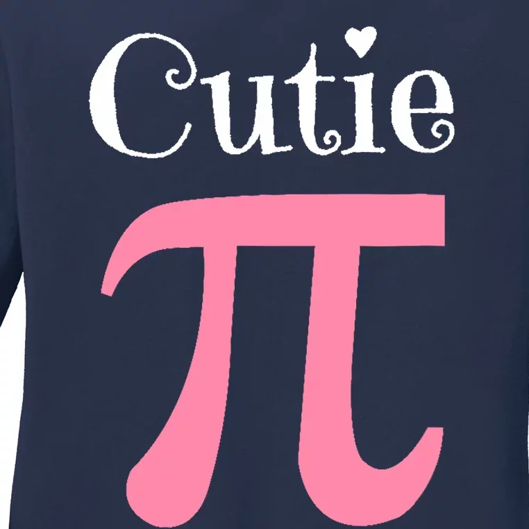 Funny Pi Symbol Cutie Pie National Pi Day Tee Gift Ladies Long Sleeve Shirt