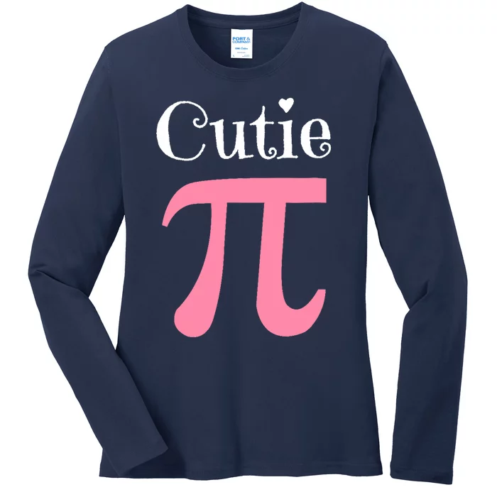 Funny Pi Symbol Cutie Pie National Pi Day Tee Gift Ladies Long Sleeve Shirt