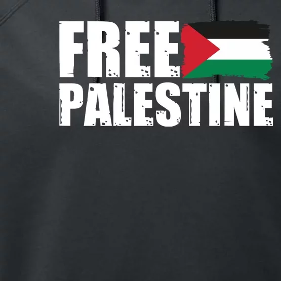 Free Palestine Support Stand With Palestine Performance Fleece Hoodie