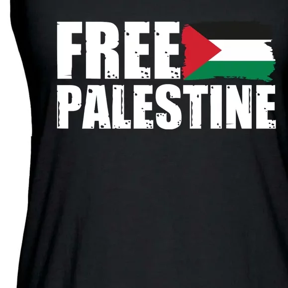 Free Palestine Support Stand With Palestine Ladies Essential Flowy Tank