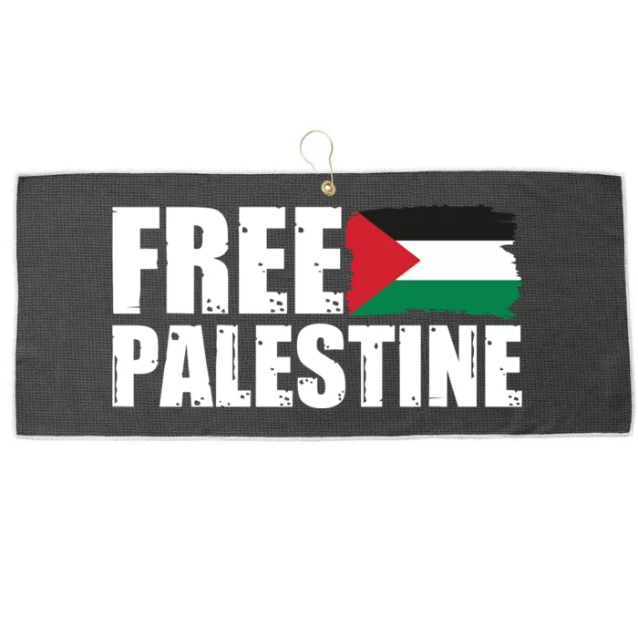 Free Palestine Support Stand With Palestine Large Microfiber Waffle Golf Towel