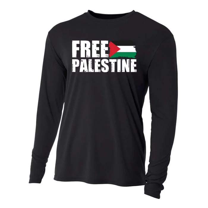 Free Palestine Support Stand With Palestine Cooling Performance Long Sleeve Crew