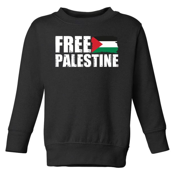 Free Palestine Support Stand With Palestine Toddler Sweatshirt