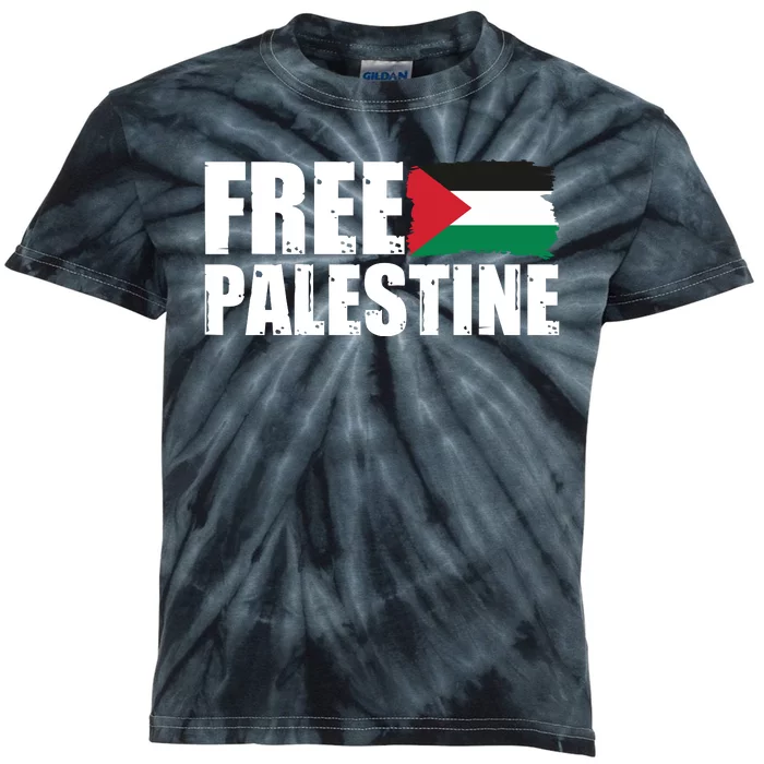 Free Palestine Support Stand With Palestine Kids Tie-Dye T-Shirt