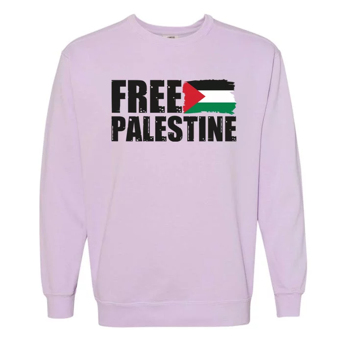 Free Palestine Support Stand With Palestine Garment-Dyed Sweatshirt