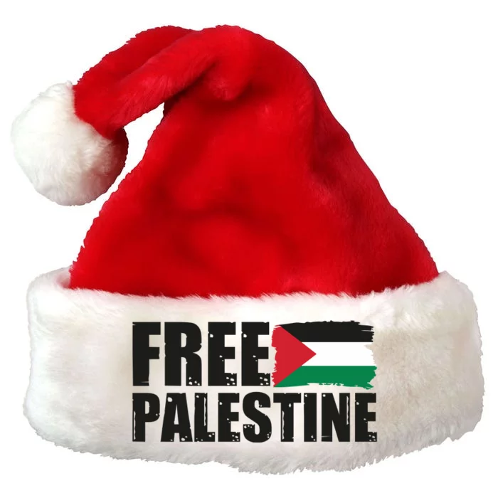 Free Palestine Support Stand With Palestine Premium Christmas Santa Hat