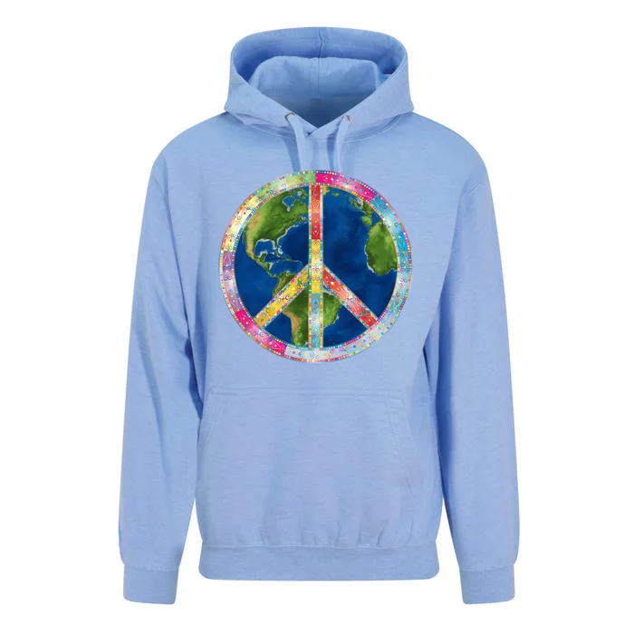 Flower Peace Sign World Peace Hippy 70s Symbol Of Peace Cute Gift Unisex Surf Hoodie