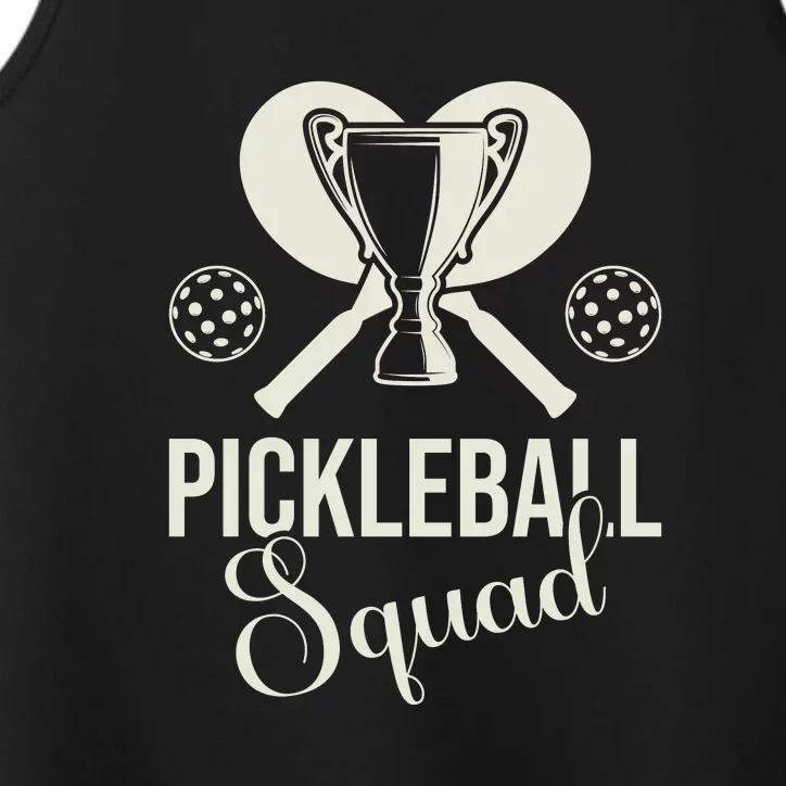 Funny Pickleball Squad Champion Sport Gift Performance Tank