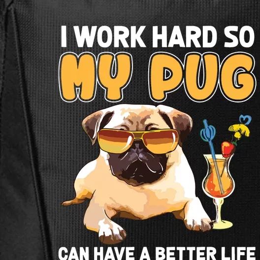 Funny Pug Shirts Pug Lover Gifts City Backpack