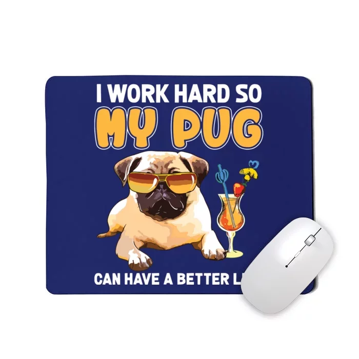 Funny Pug Shirts Pug Lover Gifts Mousepad