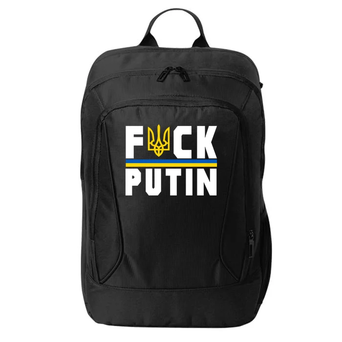 Fuck Putin Support Ukraine City Backpack