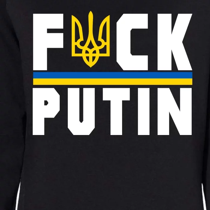 Fuck Putin Support Ukraine Womens California Wash Sweatshirt