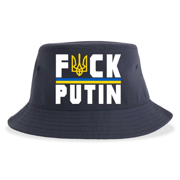 Fuck Putin Support Ukraine Sustainable Bucket Hat