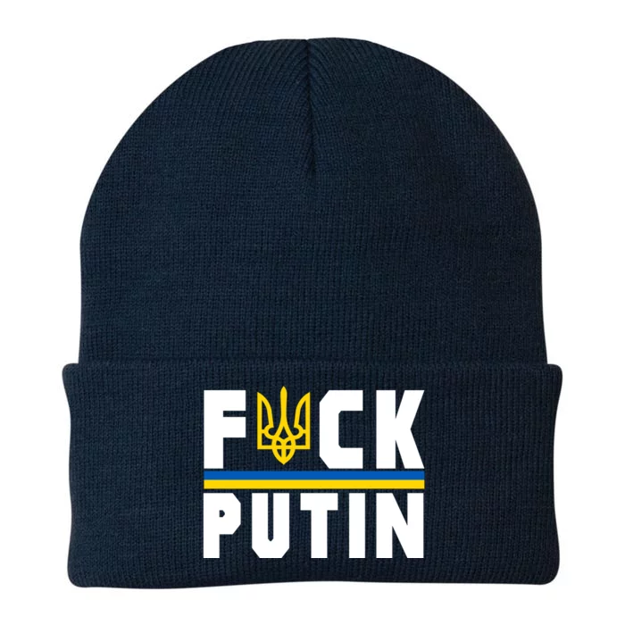 Fuck Putin Support Ukraine Knit Cap Winter Beanie