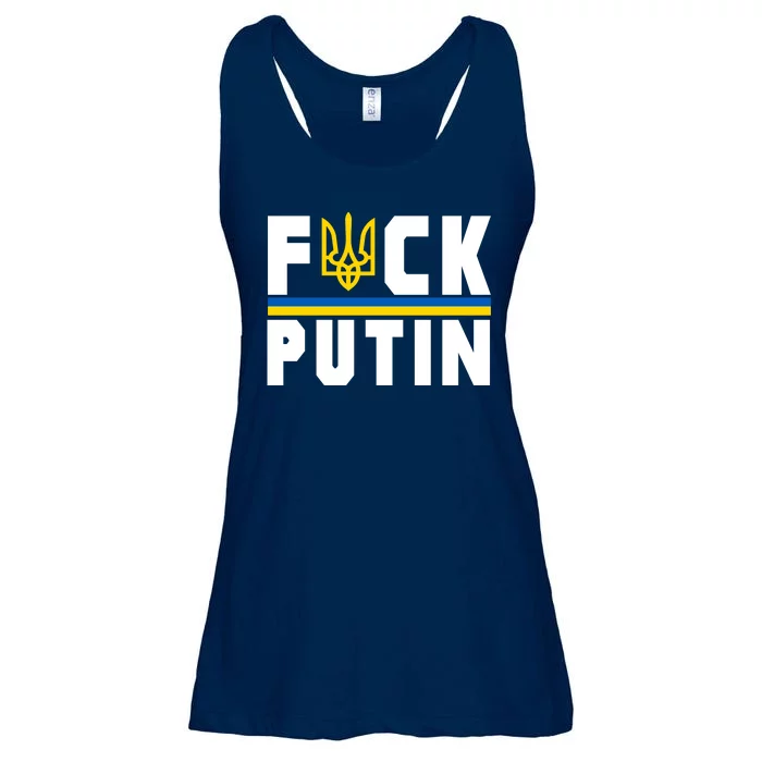 Fuck Putin Support Ukraine Ladies Essential Flowy Tank