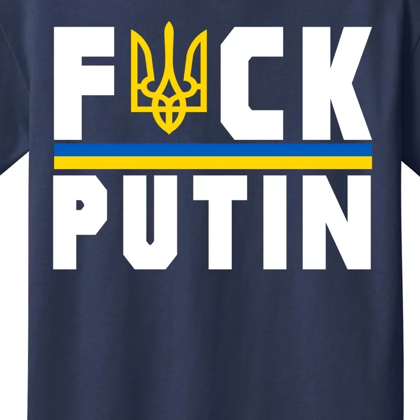 Fuck Putin Support Ukraine Kids T-Shirt